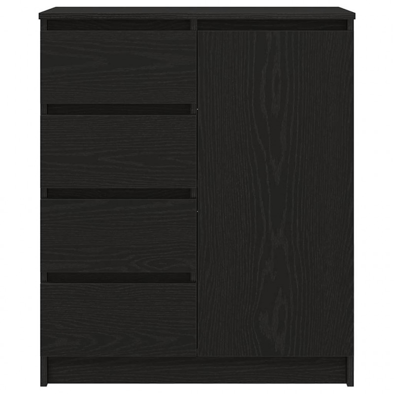 Komoda z szufladami Czarny dąb 71x35x84 cm Drewno klejone