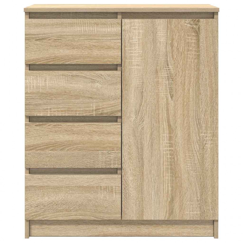 Komoda z szufladami Dąb Sonoma 71x35x84 cm Drewno klejone