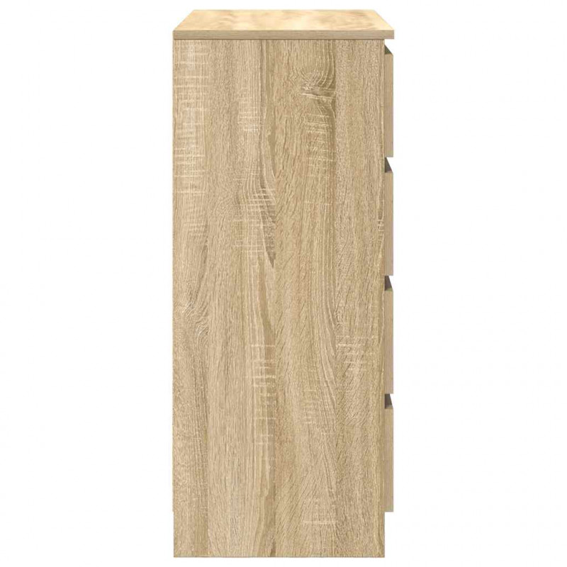 Komoda z szufladami Dąb Sonoma 71x35x84 cm Drewno klejone