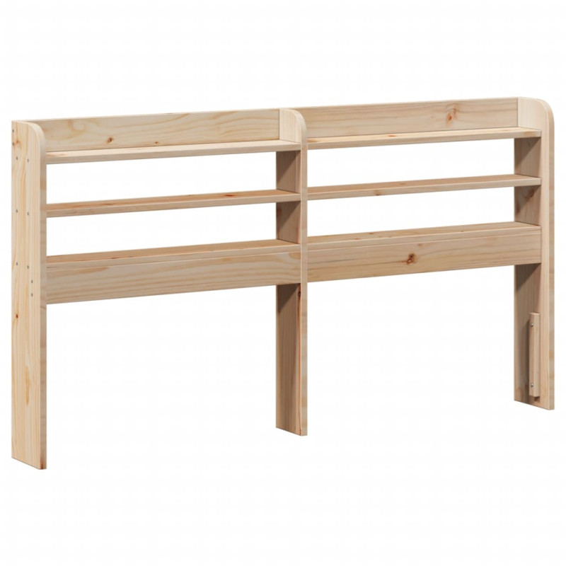 Wezgłowie do łóżka, z półkami, 135 cm, lite drewno sosnowe