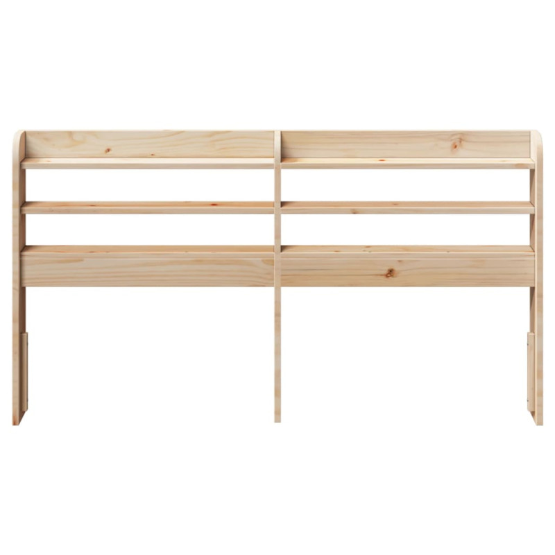 Wezgłowie do łóżka, z półkami, 135 cm, lite drewno sosnowe