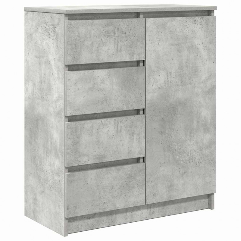 Komoda z szufladami Betonowa szarość 71x35x84 cm Drewno klejone