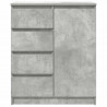 Komoda z szufladami Betonowa szarość 71x35x84 cm Drewno klejone