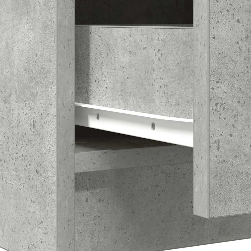 Komoda z szufladami Betonowa szarość 71x35x84 cm Drewno klejone