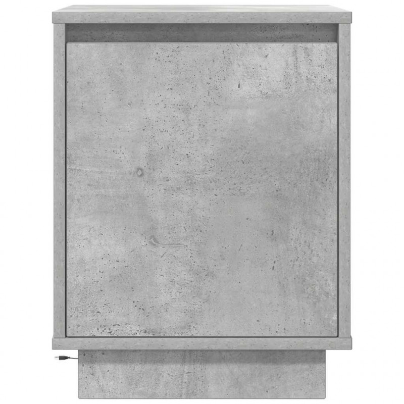 Szafka nocna z oświetleniem LED, szarość betonu, 38x34x50 cm