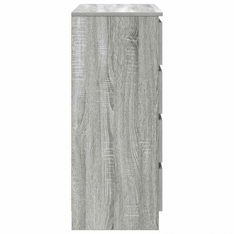 Komoda z szufladami Szary Sonoma 71x35x84 cm Drewno klejone