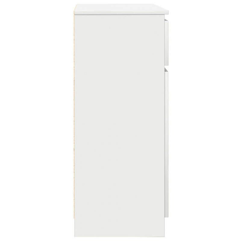 Komoda z szufladą Biała 71x35x84 cm Drewno klejone