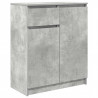 Komoda z szufladą Beton Szary 71x35x84 cm Drewno klejone