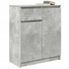 Komoda z szufladą Beton Szary 71x35x84 cm Drewno klejone