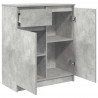 Komoda z szufladą Beton Szary 71x35x84 cm Drewno klejone