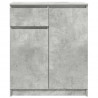 Komoda z szufladą Beton Szary 71x35x84 cm Drewno klejone