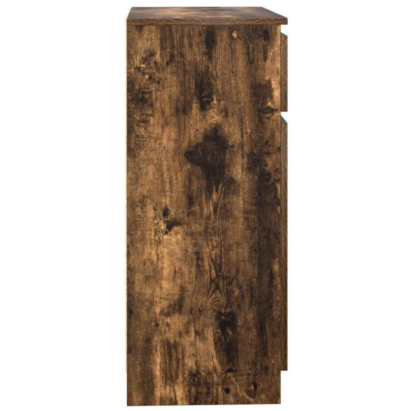 Komoda z szufladą Dąb wędzony 71x35x84 cm Drewno klejone