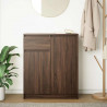 Komoda z szufladą Brązowy dąb 71x35x84 cm Drewno klejone