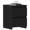 Szafka Nocna z szufladą 2 pcs Czarny Dąb 30 x 30 x 40 cm