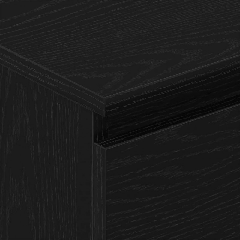 Komoda, czarny dąb, 60x35x98,5 cm, materiał drewnopochodny