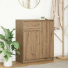Komoda z szufladą Artisan Oak 71x35x84 cm Drewno klejone