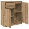 Komoda z szufladą Artisan Oak 71x35x84 cm Drewno klejone