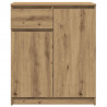 Komoda z szufladą Artisan Oak 71x35x84 cm Drewno klejone
