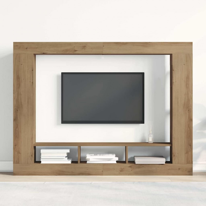 Szafka pod telewizor dąb artisan 152 x 22 x 113 cm