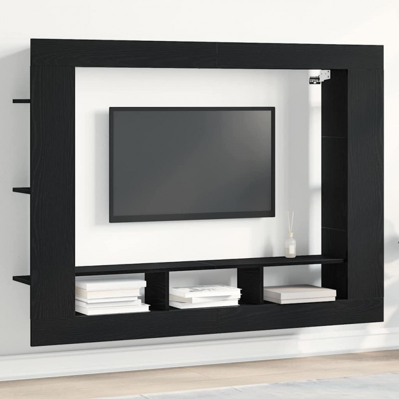 Szafka pod telewizor Czarny dąb 152 x 22 x 113 cm