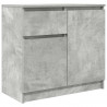 Komoda z szufladą Betonowa szarość 71x35x65 cm Drewno klejone