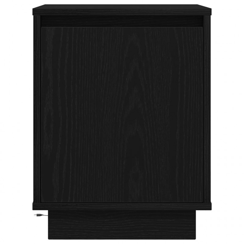 Szafki nocne z oświetleniem LED 2 szt. Czarne 38x34x50 cm