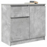 Komoda z szufladą Betonowa szarość 71x35x65 cm Drewno klejone
