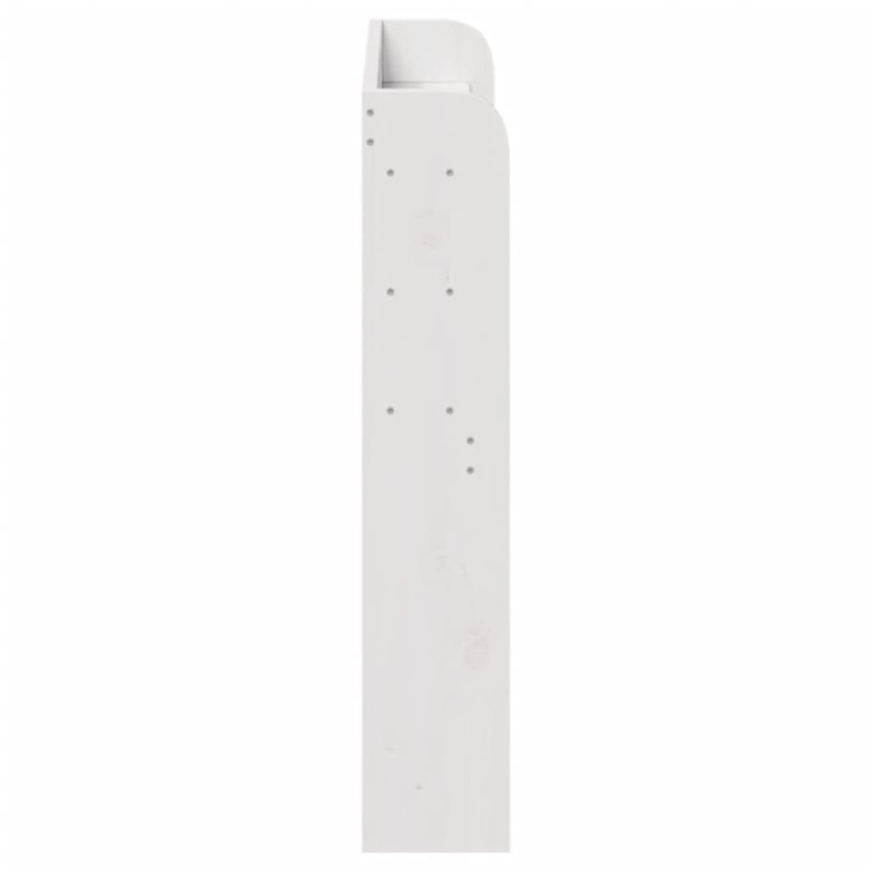 Wezgłowie do łóżka, z półkami, białe, 75 cm, drewno sosnowe