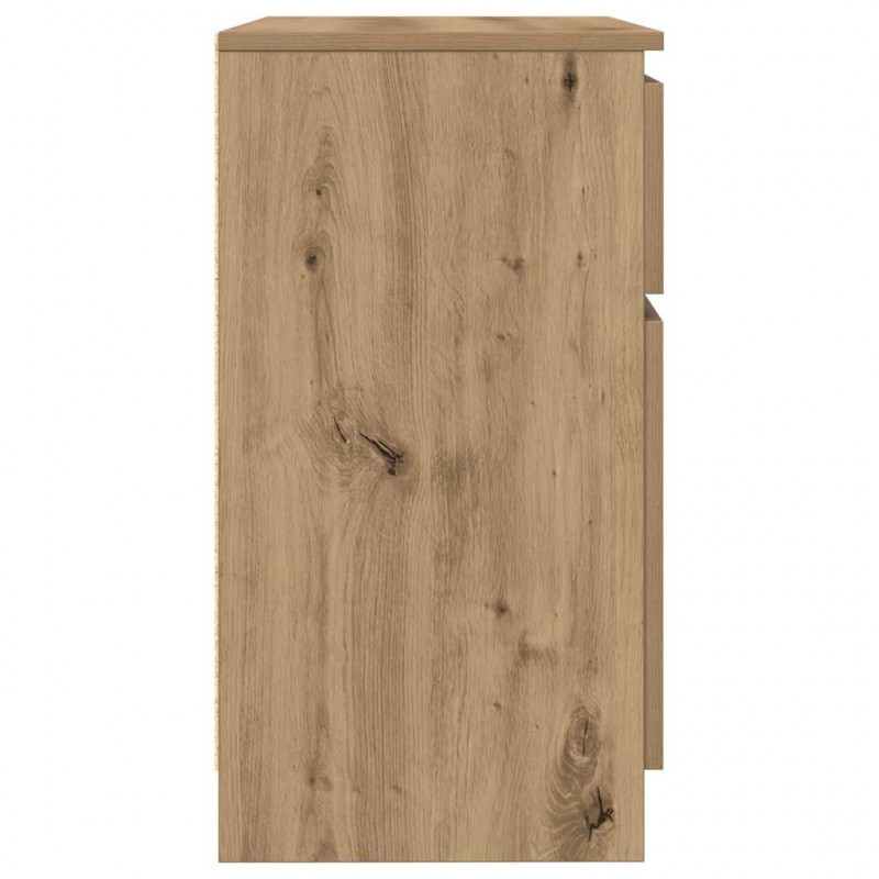 Komoda z szufladą Artisan Oak 71x35x65 cm Drewno klejone