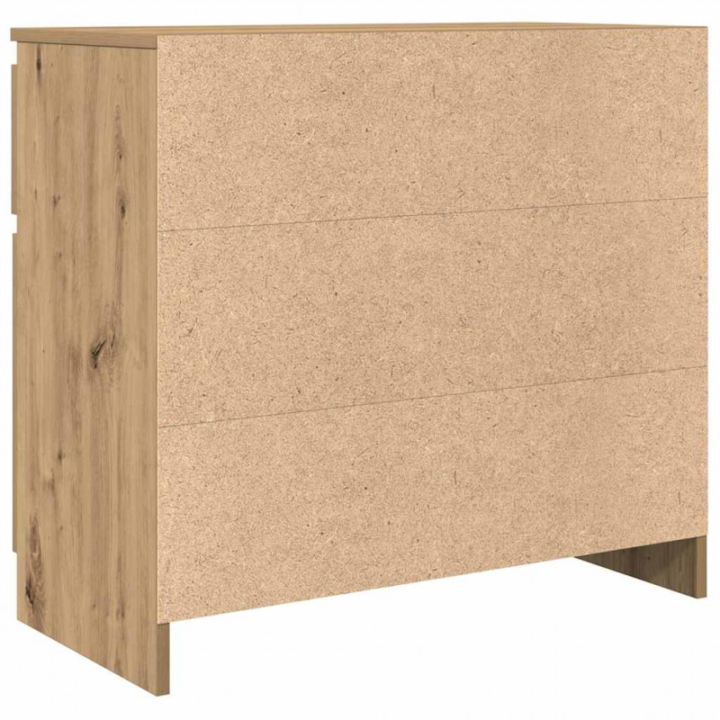 Komoda z szufladą Artisan Oak 71x35x65 cm Drewno klejone