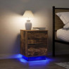 Szafki nocne z oświetleniem LED 2 szt. Dąb wędzony 38x34x50 cm