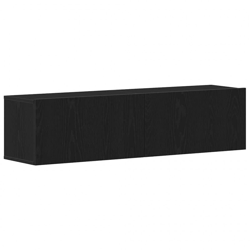 Szafka pod TV czarny dąb 120x30x30,5 cm materiał drewnopochodny