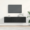 Szafka pod TV czarny dąb 120x30x30,5 cm materiał drewnopochodny