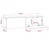 Szafka pod TV czarny dąb 120x30x30,5 cm materiał drewnopochodny