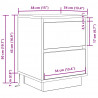 Szafki nocne z oświetleniem LED 2 szt. Szary Sonoma 38x34x50 cm