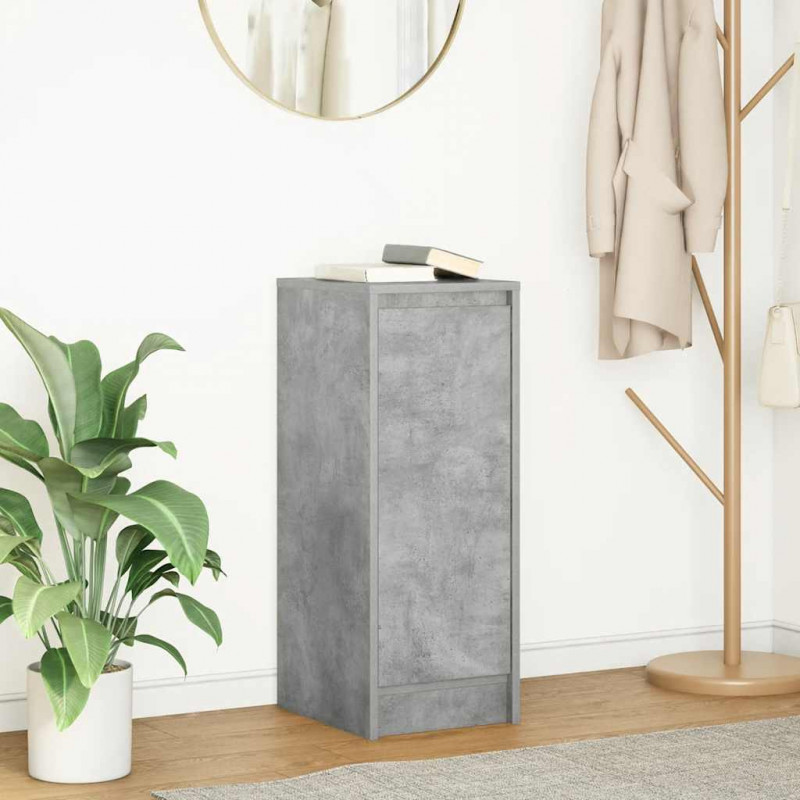 Komoda Betonowa Szara 29,5x34x76 cm Drewno klejone