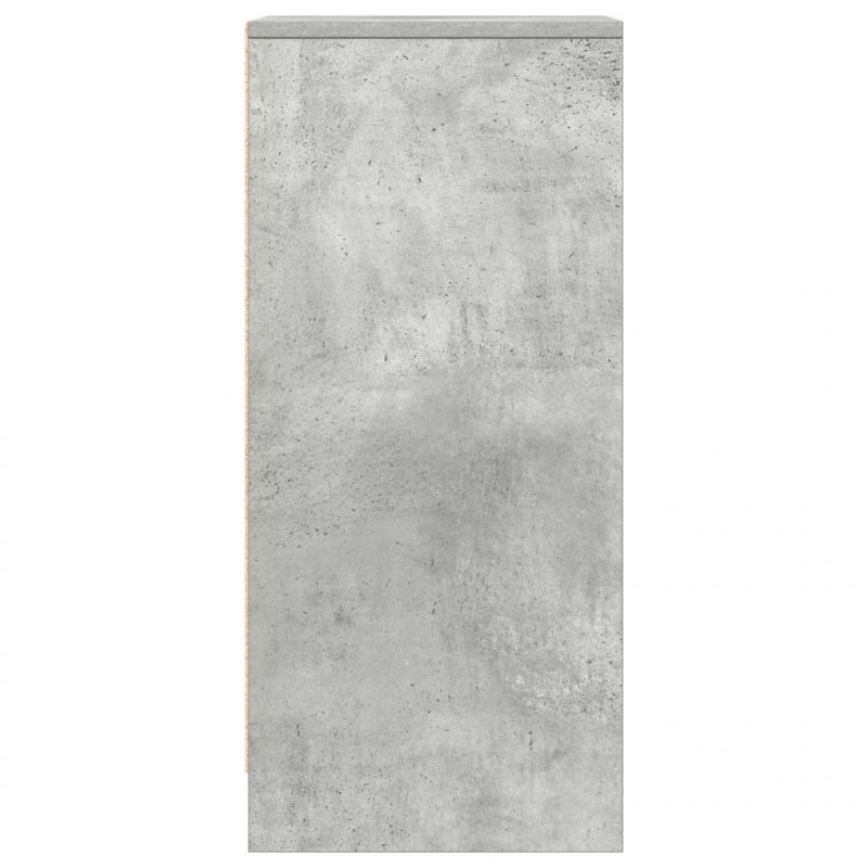 Komoda Betonowa Szara 29,5x34x76 cm Drewno klejone