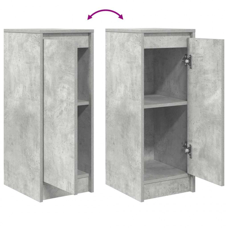 Komoda Betonowa Szara 29,5x34x76 cm Drewno klejone