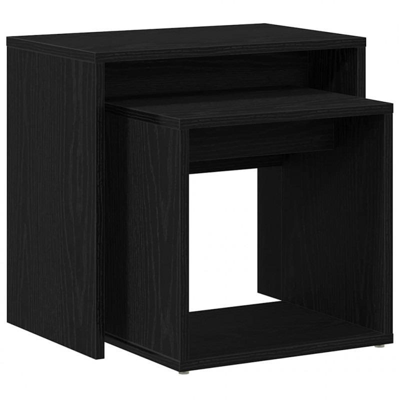 Stoliki kawowe, 2 szt., czarny dąb, materiał drewnopochodny