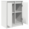 Komoda Biała 57x34x76 cm Drewno klejone