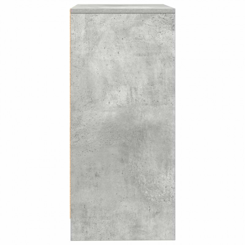 Komoda Betonowa Szara 57x34x76 cm Drewno klejone
