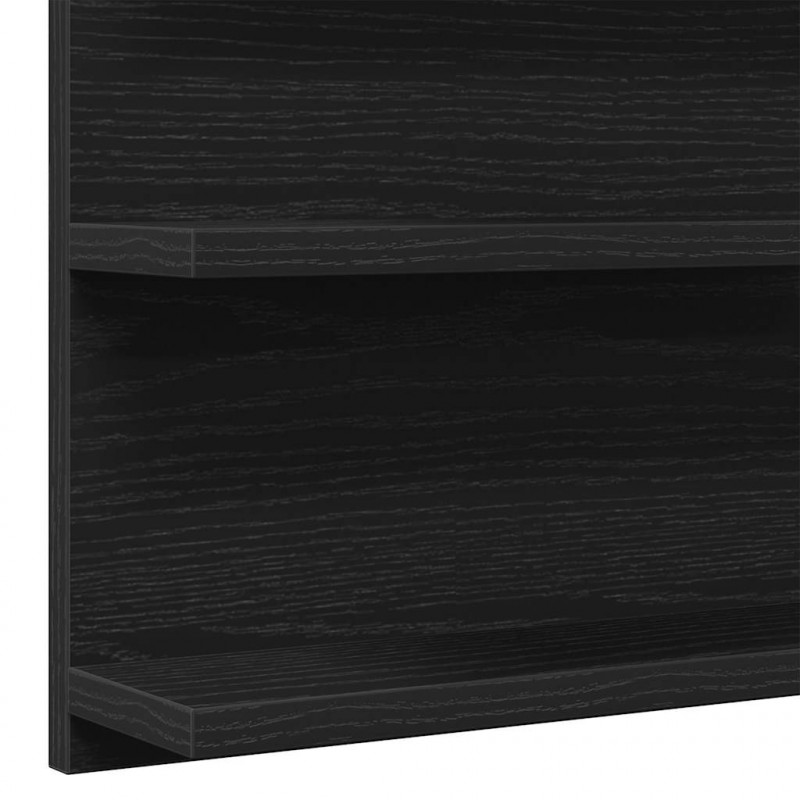Szafka łazienkowa z lustrem Czarny dąb 90x11x45 cm Drewno klejone