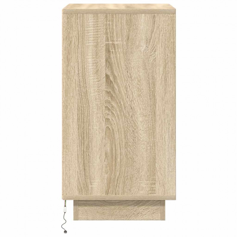 Szafka nocna z oświetleniem LED Dąb Sonoma 38x34x65 cm