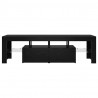 Szafka pod TV z oświetleniem LED, czarny dąb, 140x36,5x40 cm