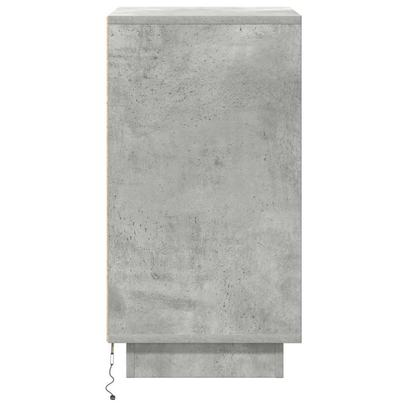 Szafka nocna z oświetleniem LED Betonowa szarość 38x34x65 cm