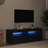 Szafka pod TV z oświetleniem LED, czarny dąb, 120x35x40 cm