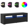 Szafka pod TV z oświetleniem LED, czarny dąb, 120x35x40 cm
