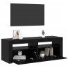 Szafka pod TV z oświetleniem LED, czarny dąb, 120x35x40 cm