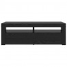 Szafka pod TV z oświetleniem LED, czarny dąb, 120x35x40 cm
