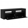 Szafka pod TV z oświetleniem LED, czarny dąb, 120x35x40 cm